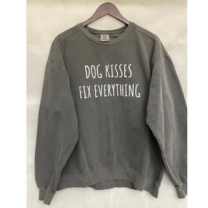 New Comfort Colors Unisex Garment Dyed Sweatshirt XL Size Pepper Color